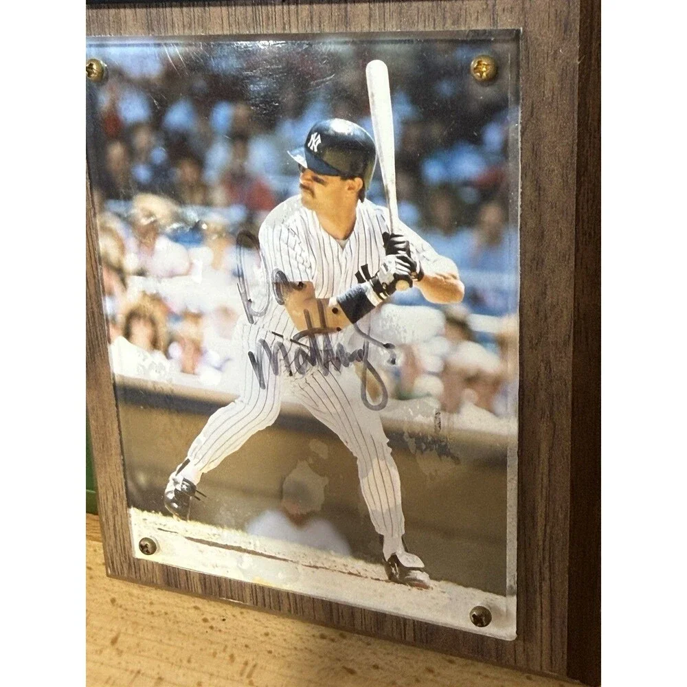 🔥🔥🔥Don Mattingly VTG Autograph Official MLB Hitting Plaque- New York Yankees